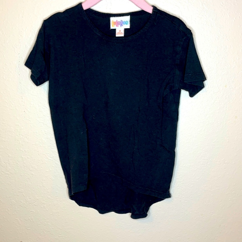 🖤LuLaRoe Girls Black T-Shirt Size 4🖤